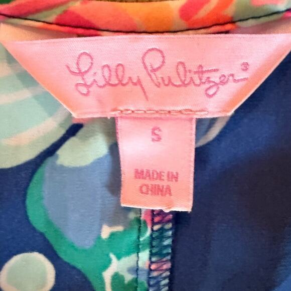 Lilly Pulitzer Tropical Romper Women Small Swim Cover Cruise Poolside Preppy - Picture 5 of 8